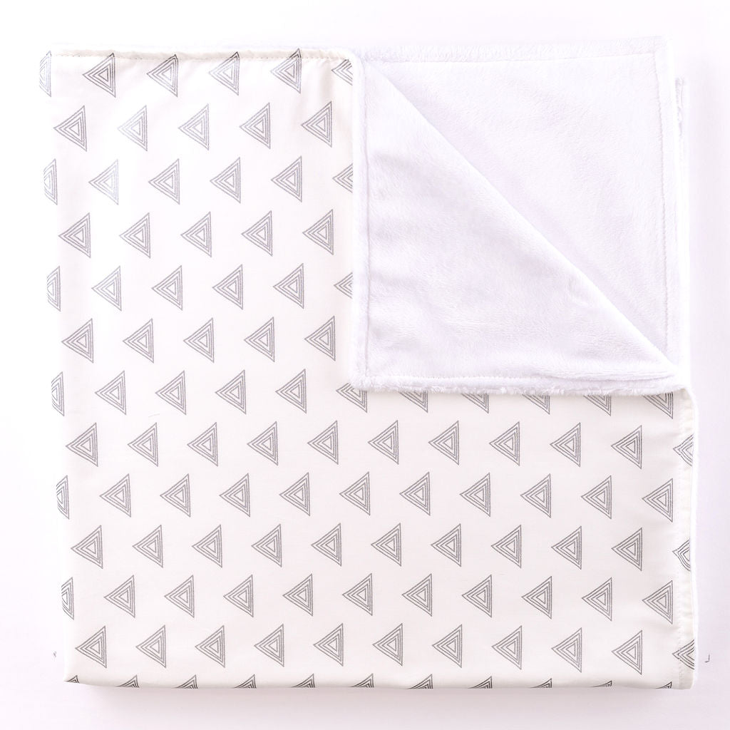 My Little Hat - Baby Blanket - Light Gray on ivory - Olli+Lime